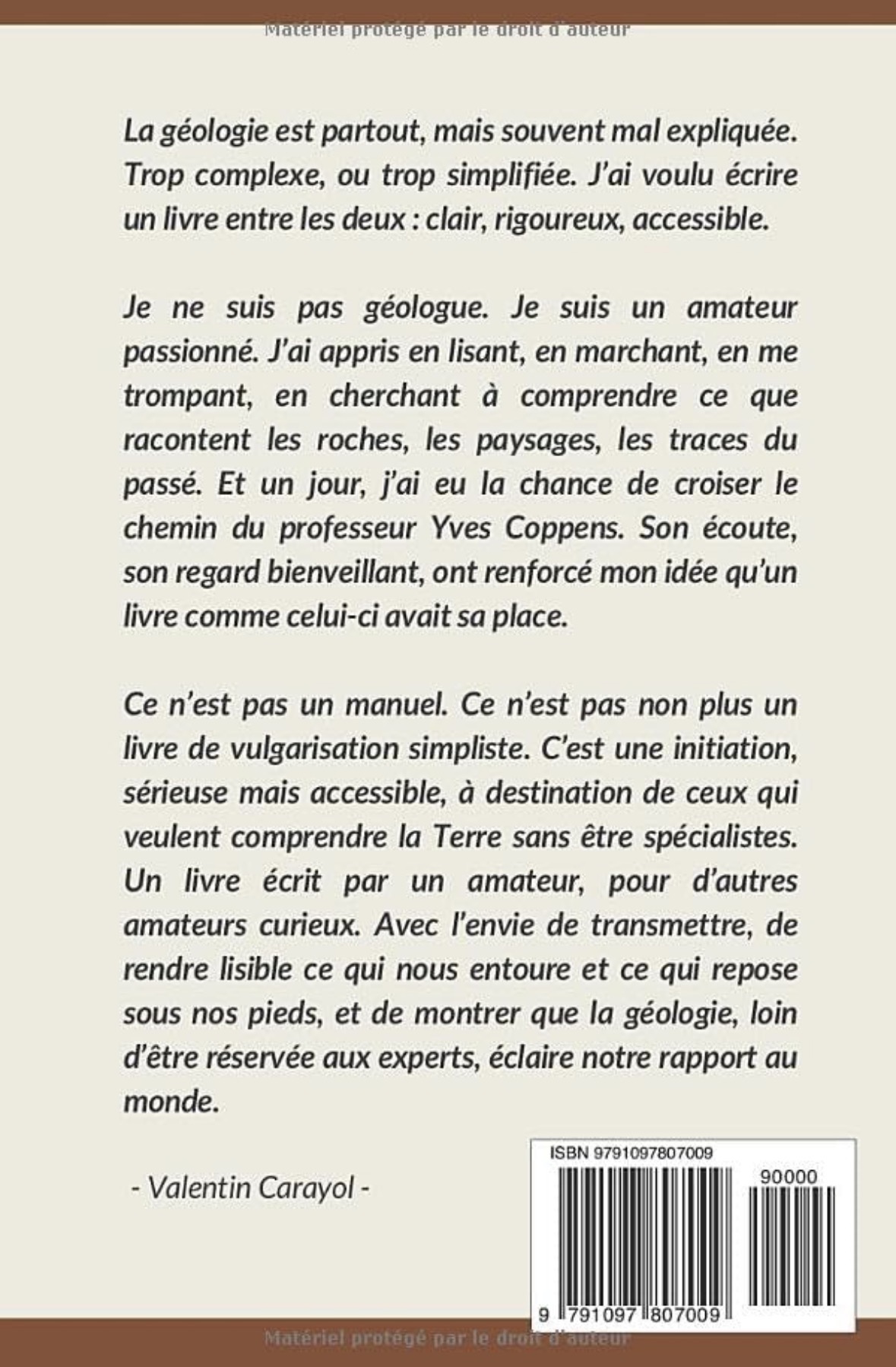 Quatrième de couverture du livre La Géologie