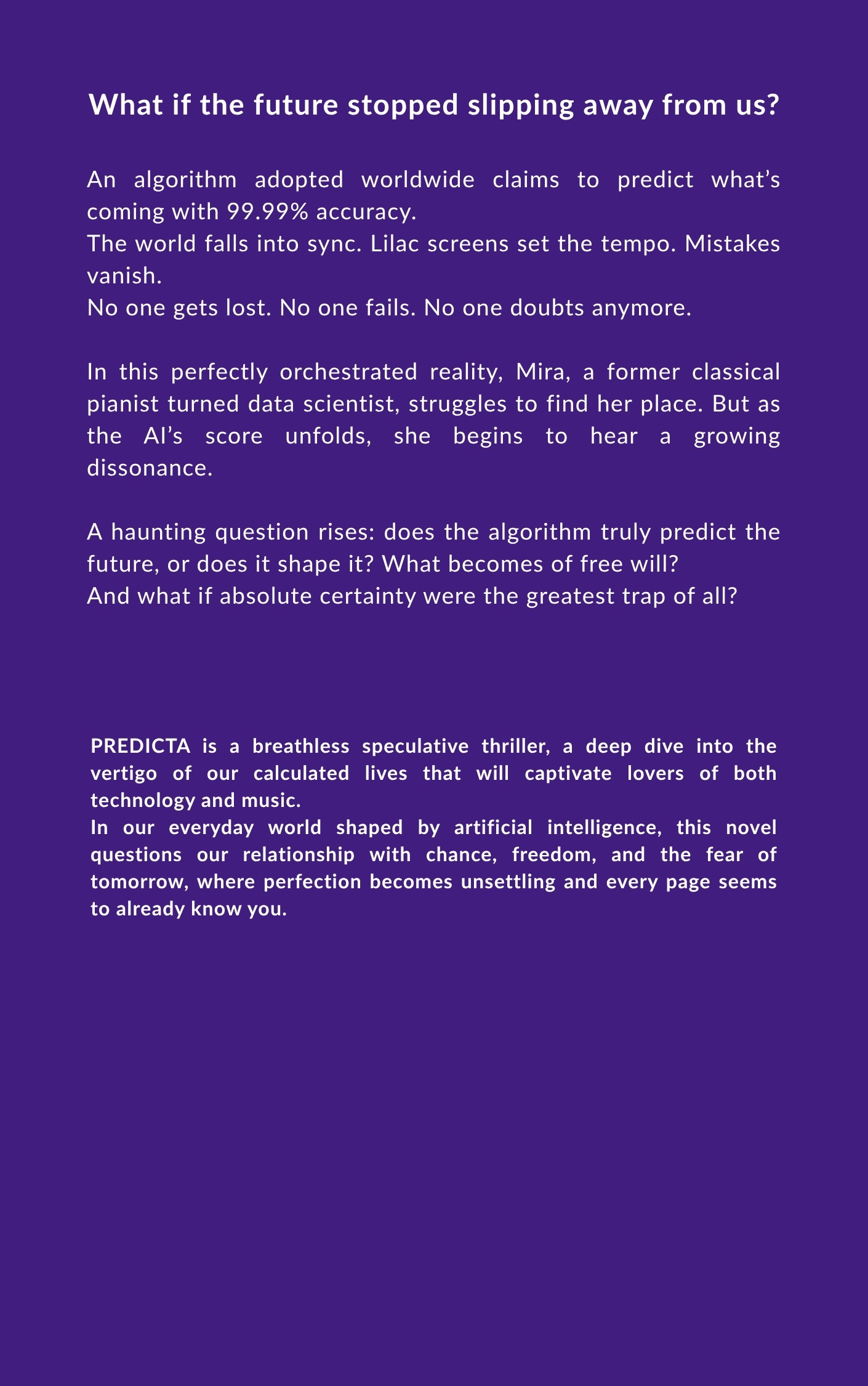Back cover of PREDICTA